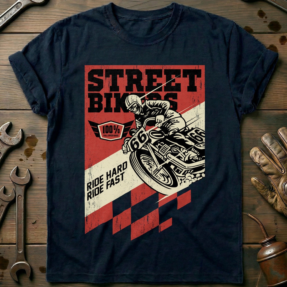 Navy - Street Bikers T-Shirt