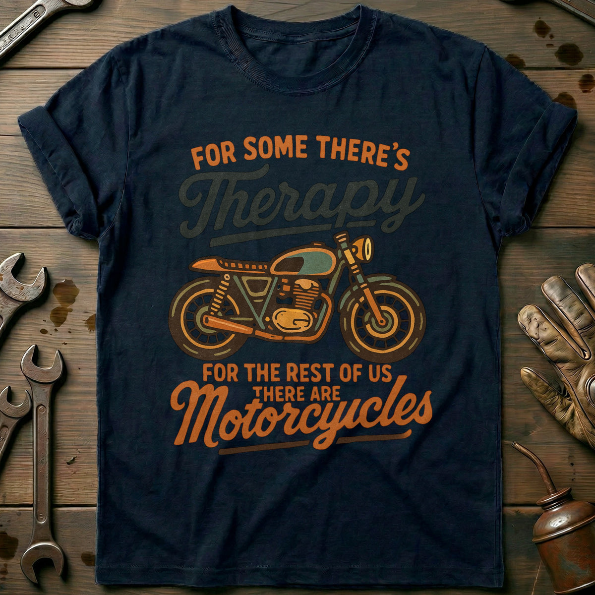 Navy - therapy motorcycle 37 T Shirt