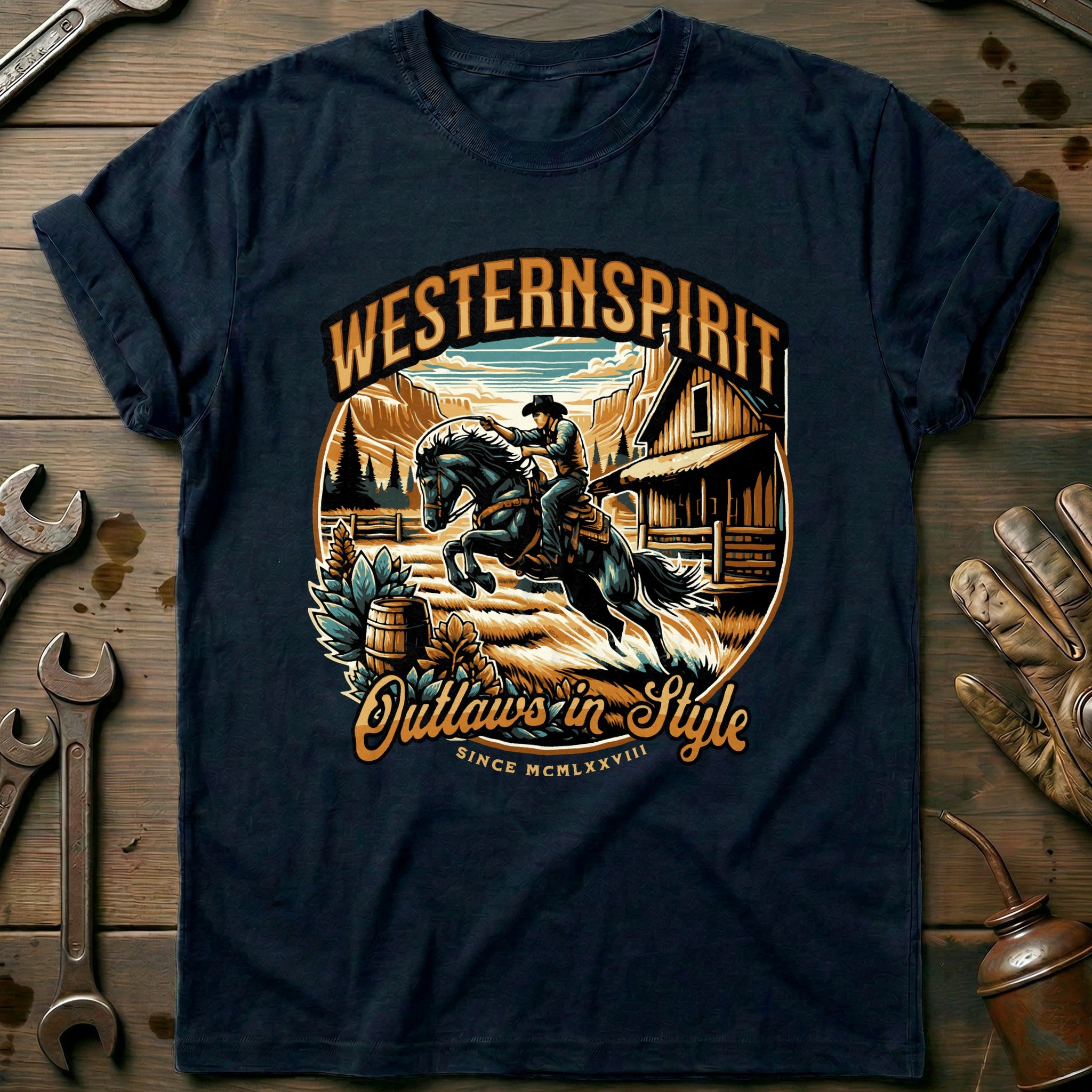 Navy - Western Spirit T-Shirt