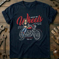 Navy - wheelsmotorcycle vintage T Shirt