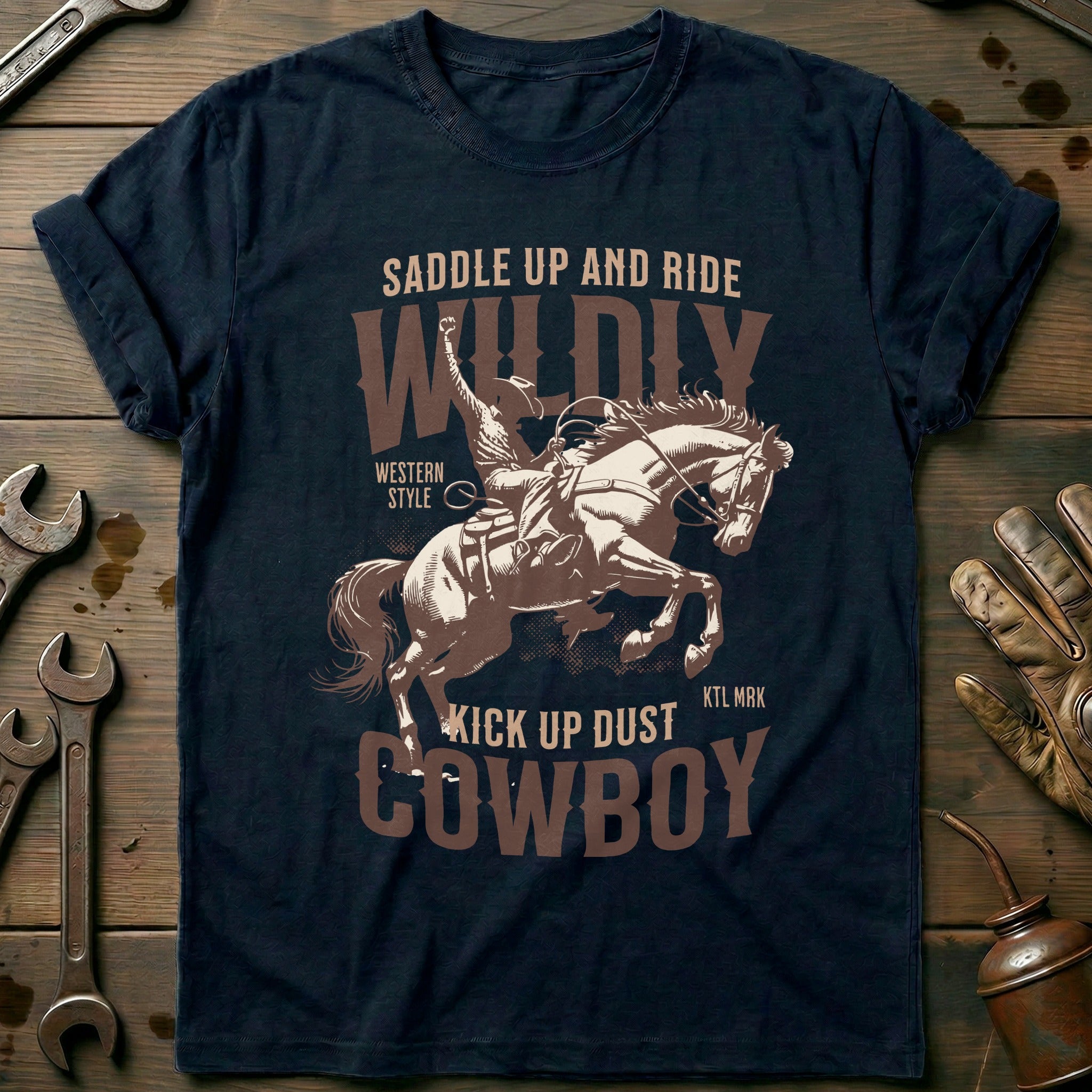 Navy - Wildly Cowboy - T-Shirt