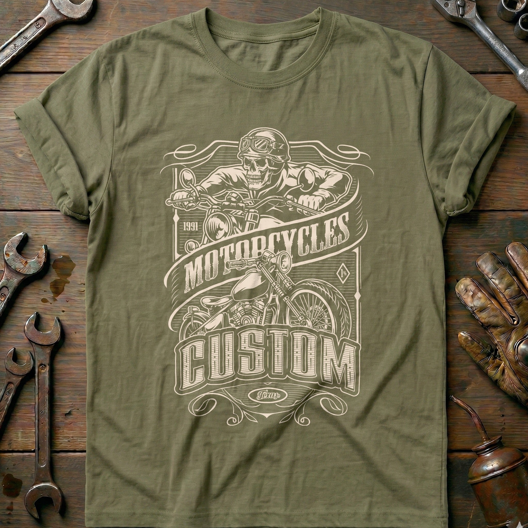 Olive - 1991 Motorcycle T-Shirt