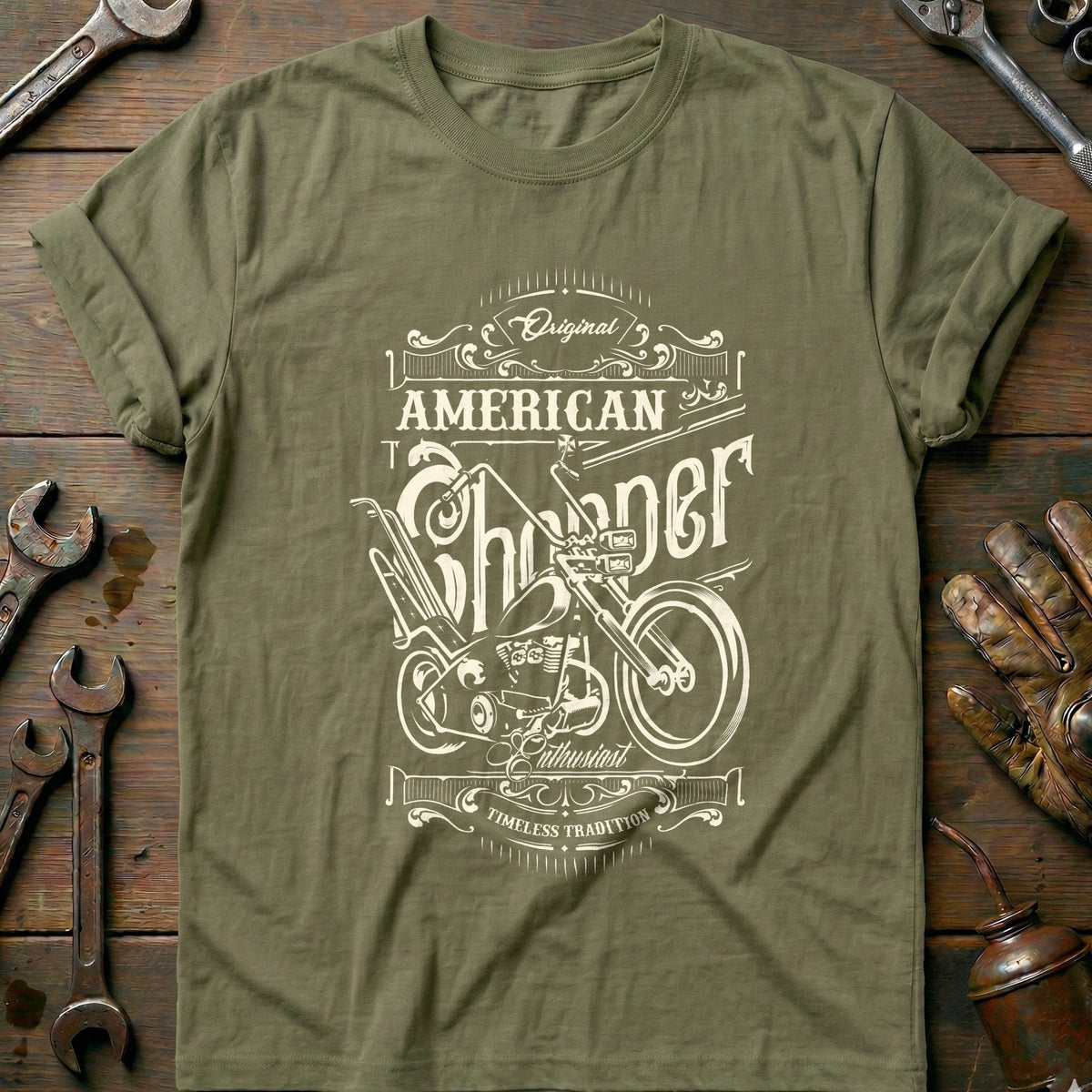 Olive - American Chopper T-Shirt