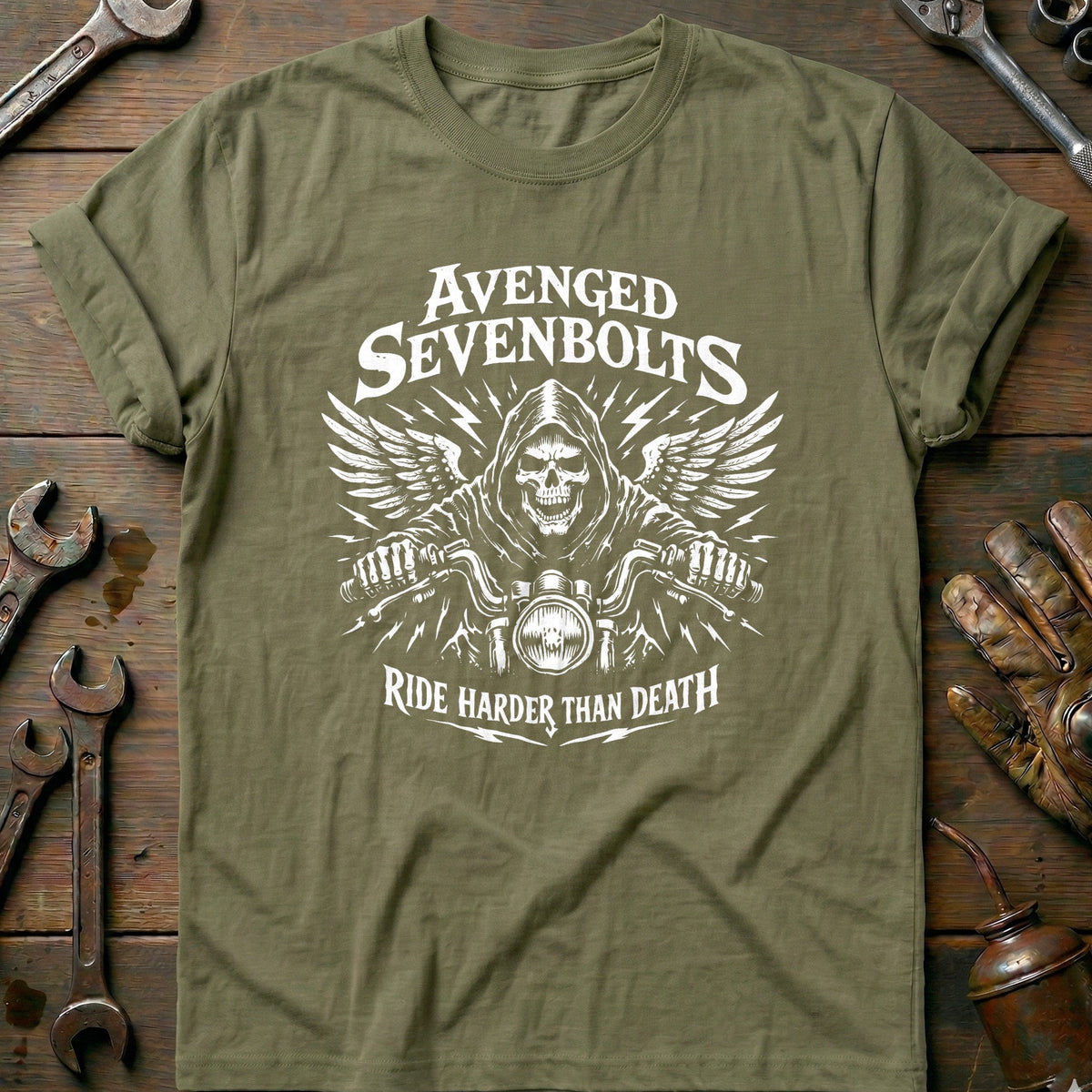 Olive - AVENGED SEVENBOLTS 026 T Shirt