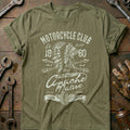 Olive - Apache Motor Club T Shirt