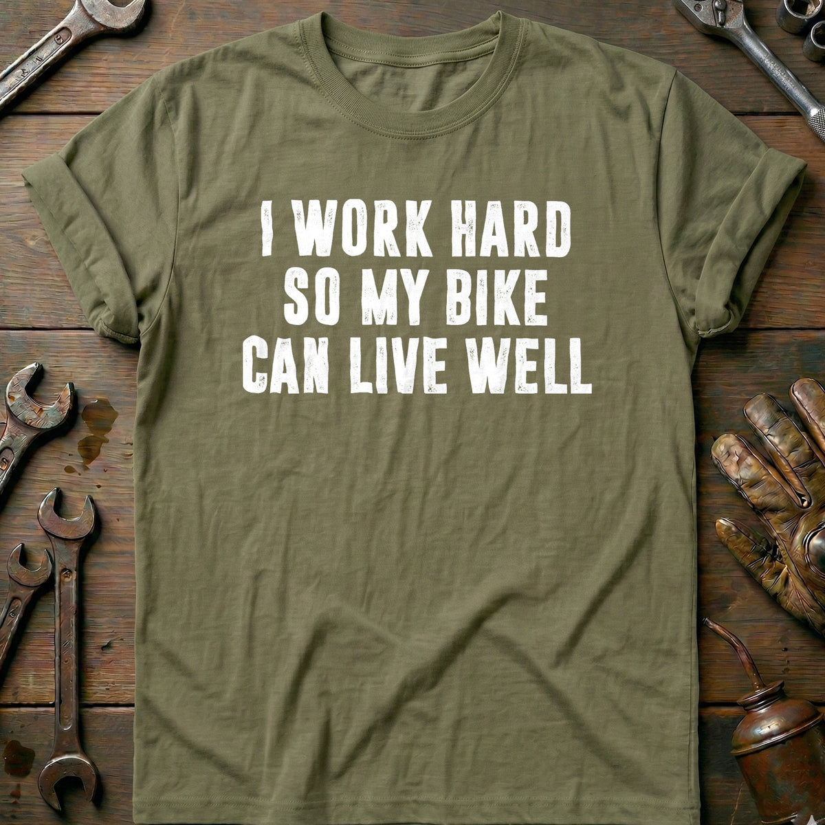 Olive - BIKE LIVE WELL 026 T Shirt