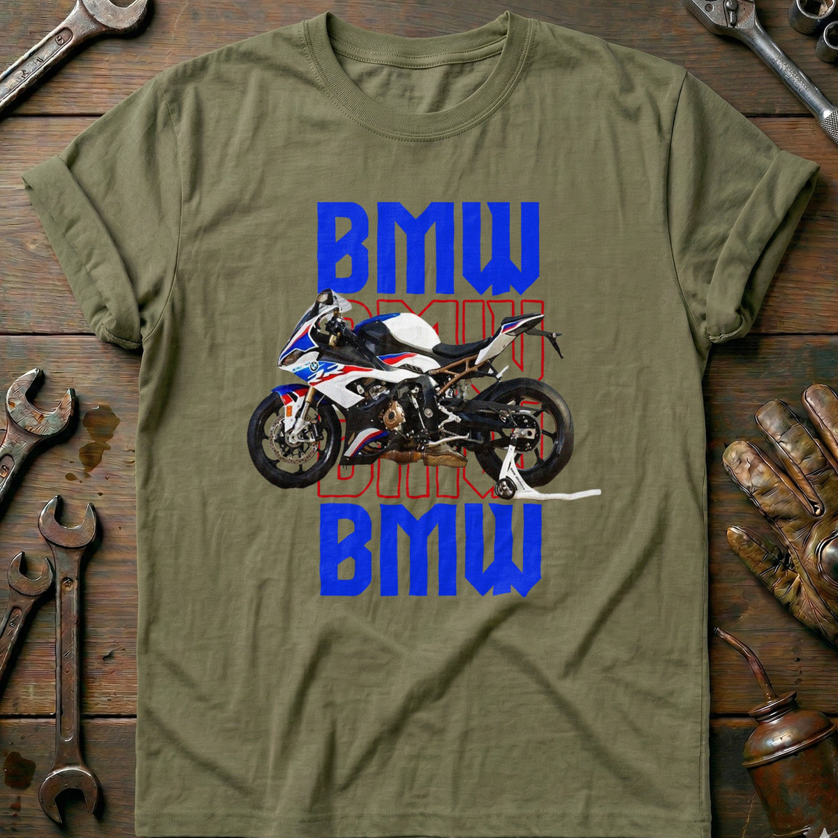 Olive - BMW R1000 BLUE 028 T Shirt