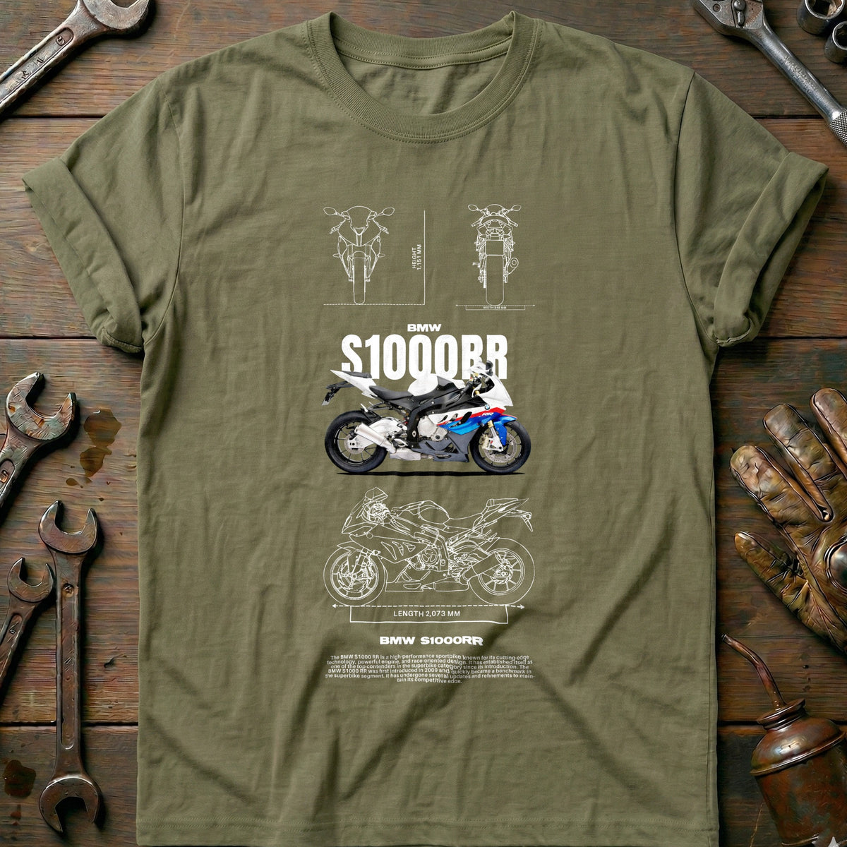Olive - BMW S1000RR T Shirt