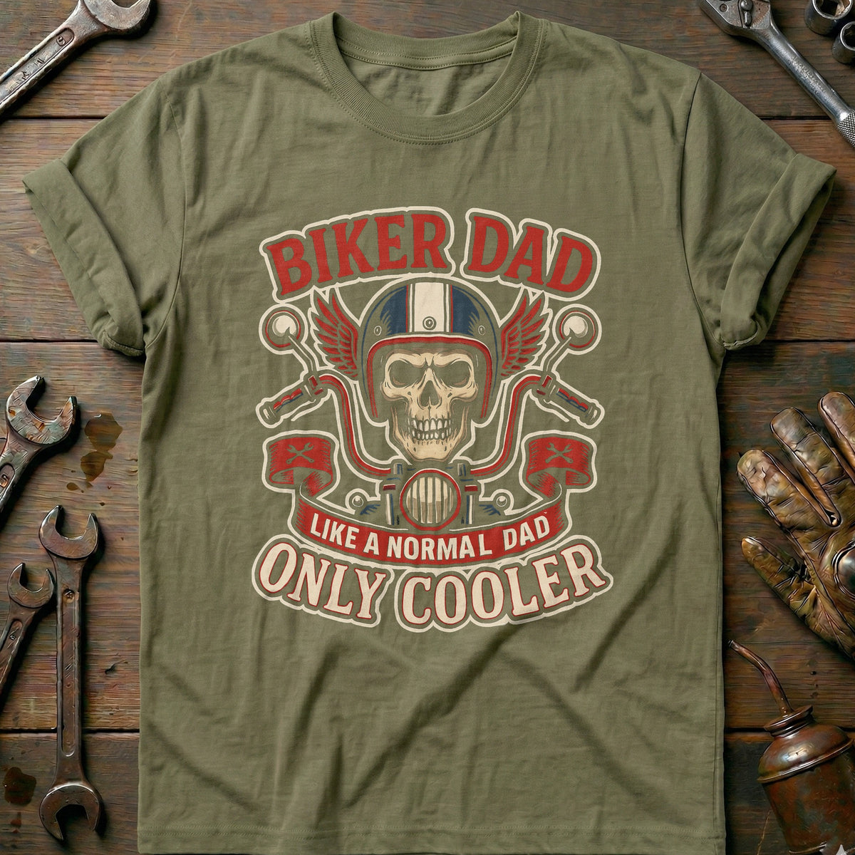 Olive - Biker Dad 13 T Shirt