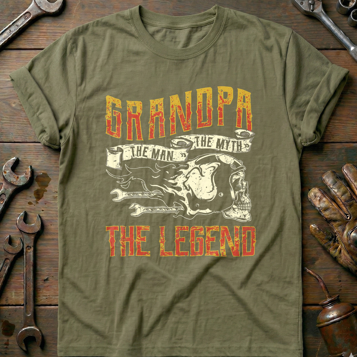 Olive - Biker Grandpa T-Shirt