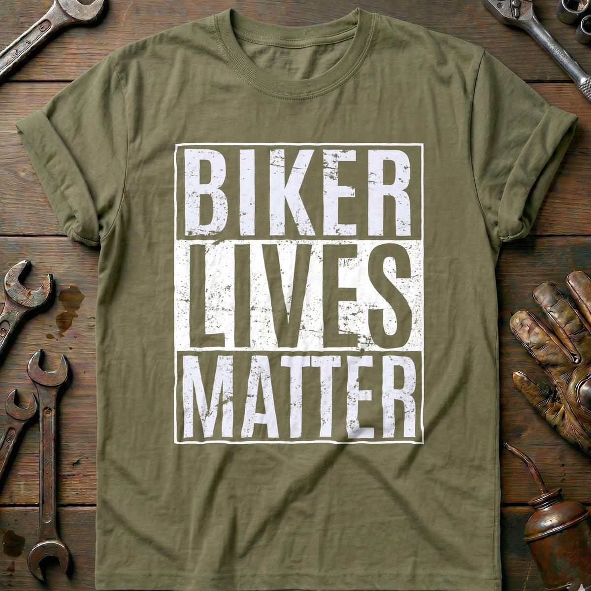 Olive - Biker Lives Matter 3 T Shirt