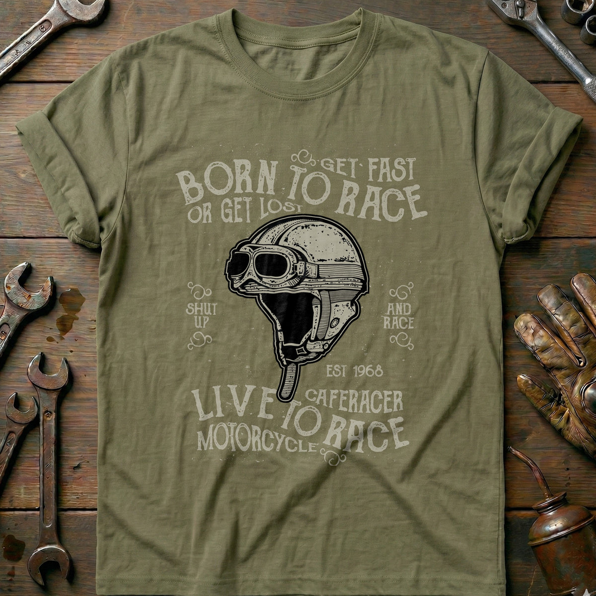 Olive - Born To Ride T-Shirt