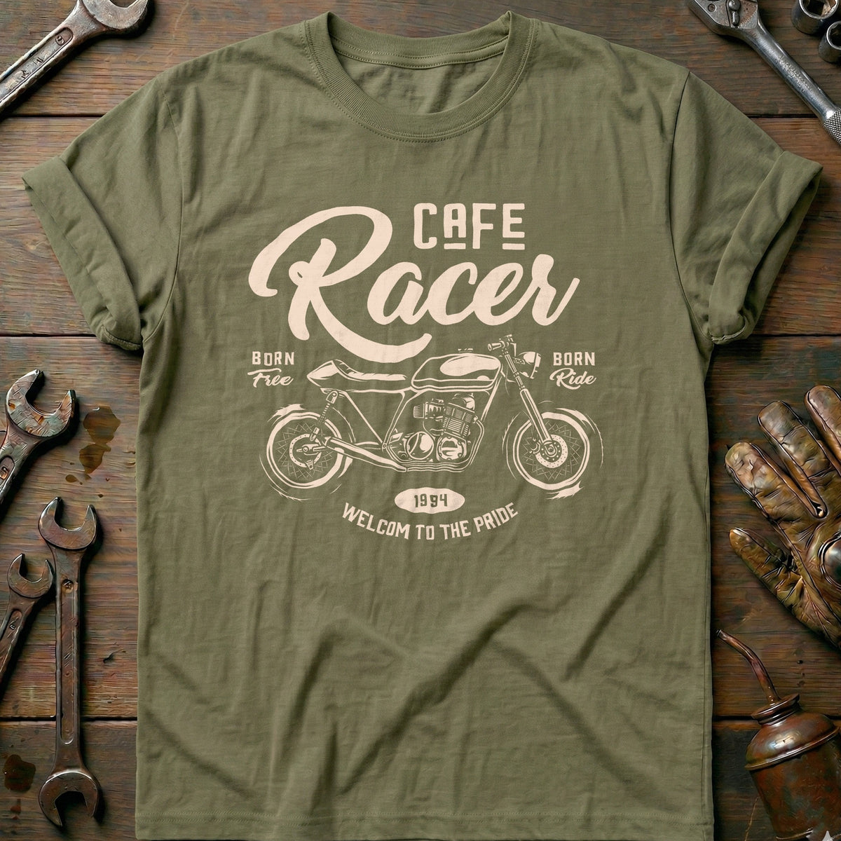 Olive - Cafe Racer Born T-Shirt