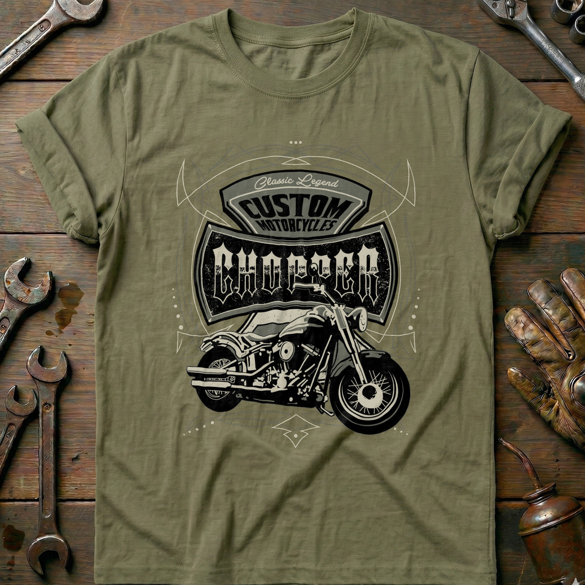 Olive - Custom Moto T-Shirt