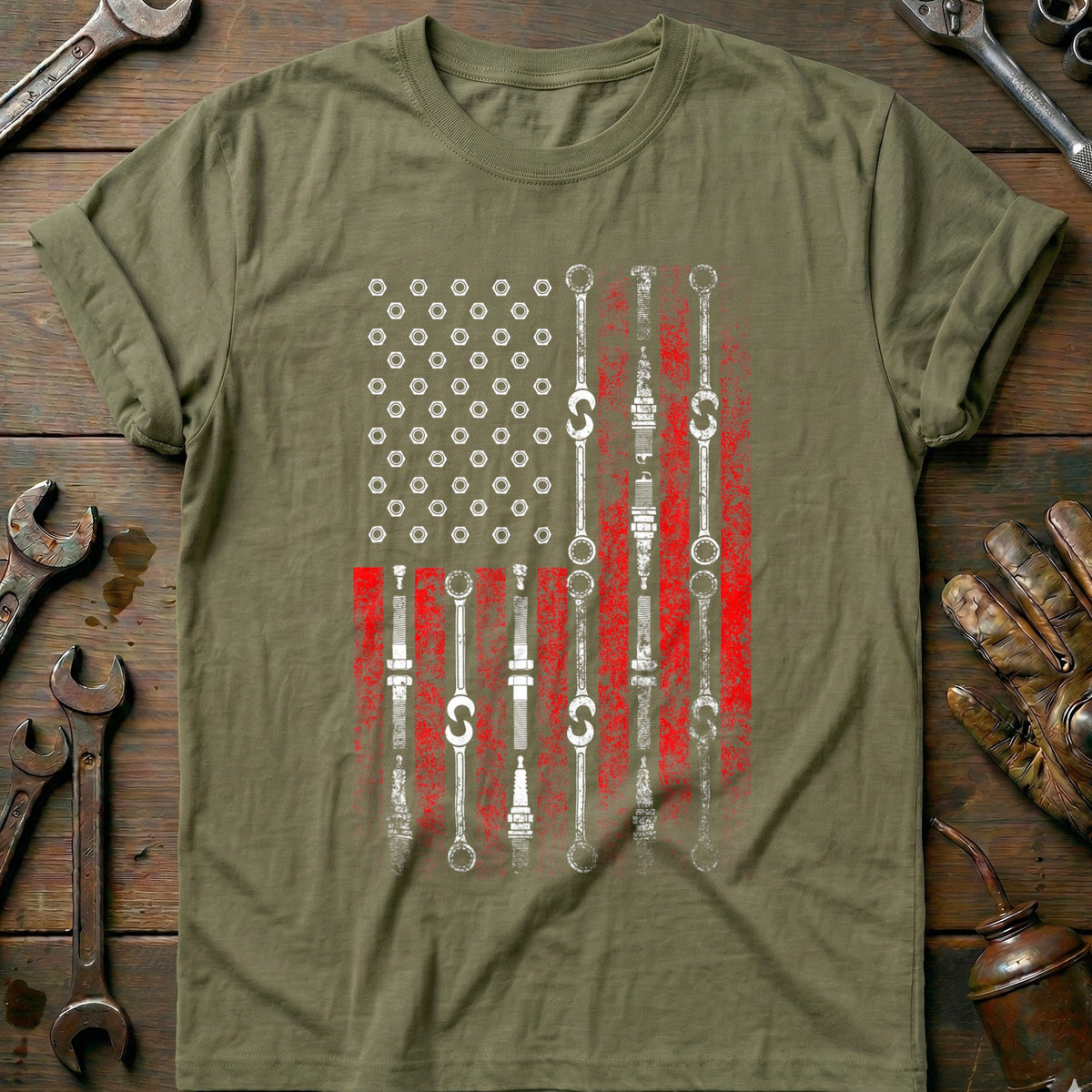 Olive - Car Mechanics T-Shirt