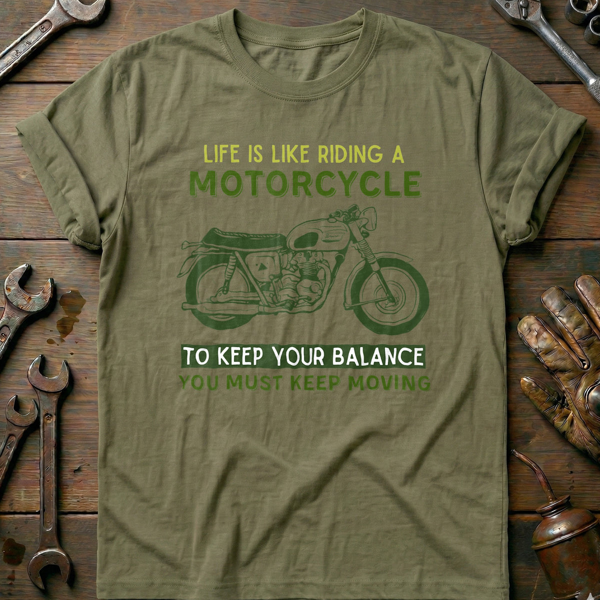 Olive - Classic Bike T-Shirt