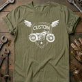 Olive - Custom Bikes Shield T-Shirt