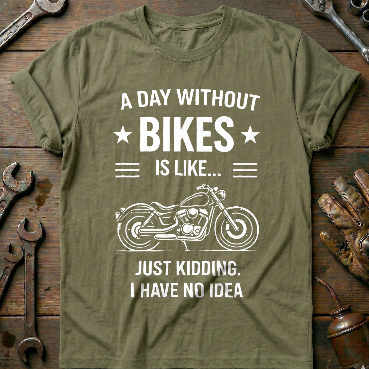 Olive - DAY WITHOUT BIKES 026 T Shirt