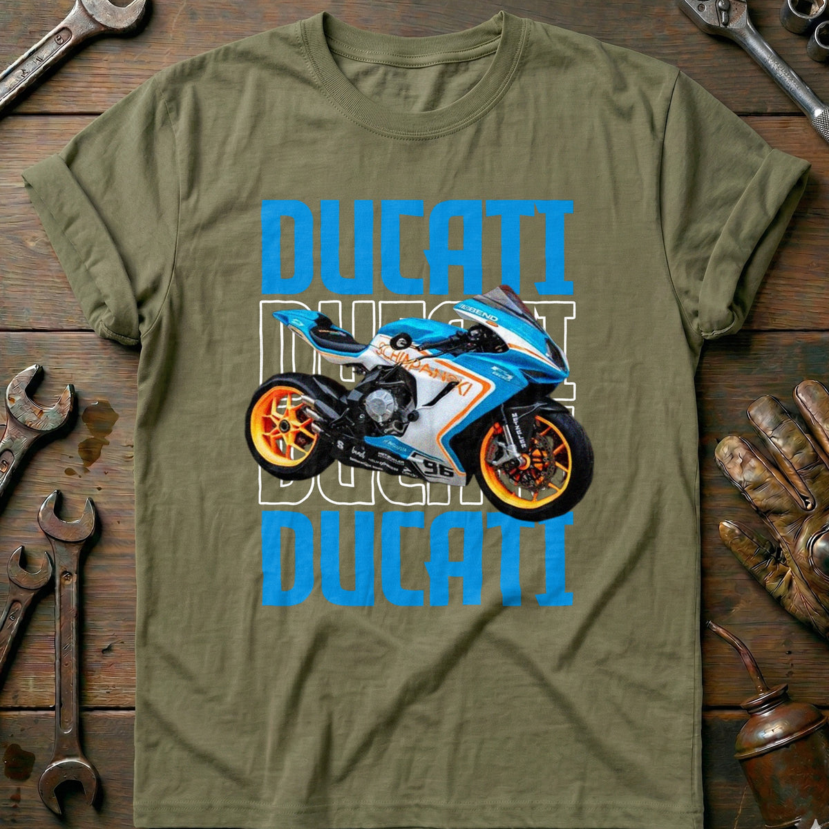 Olive - DUCATI BLUE 028 T Shirt