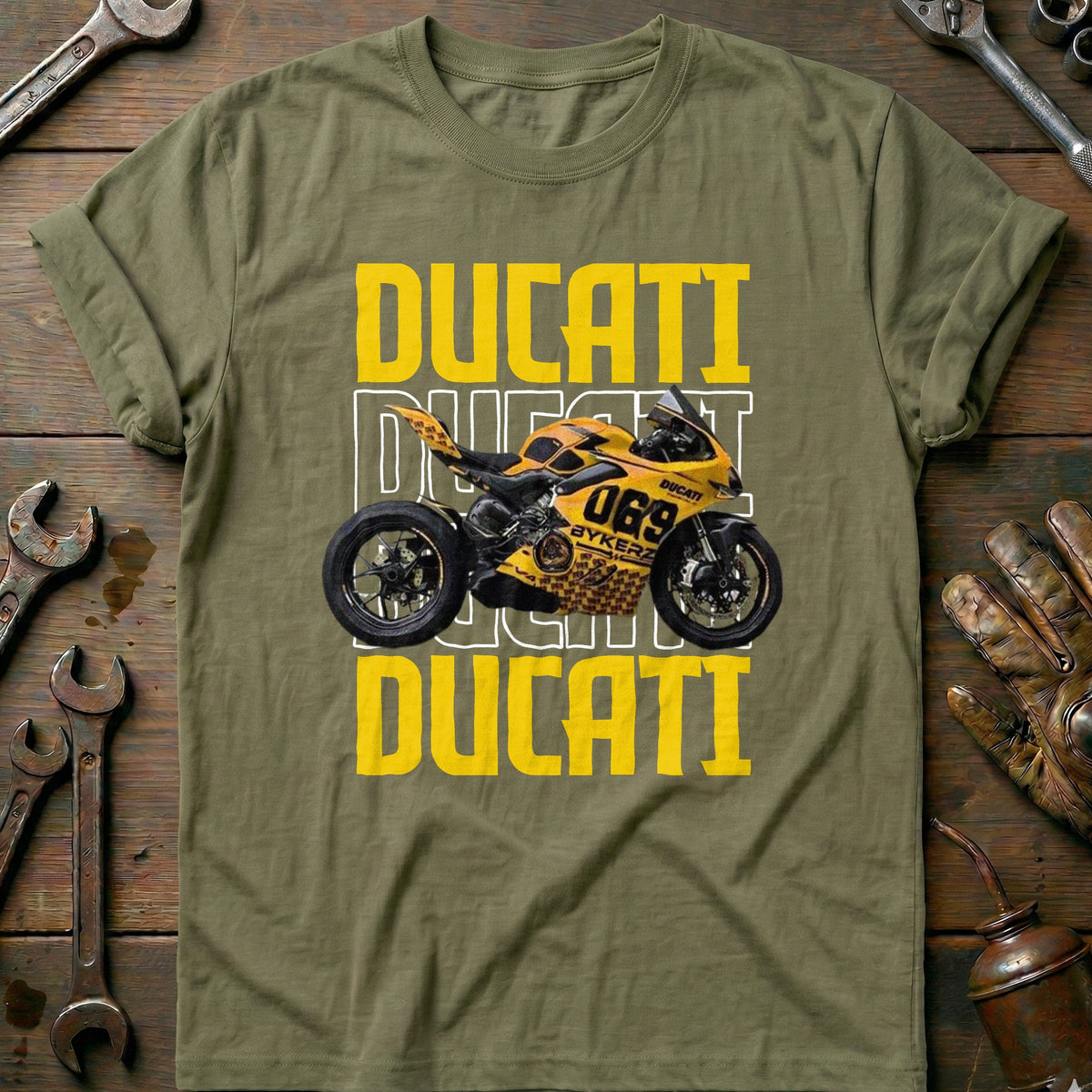 Olive - DUCATI YELLOW 028 T Shirt