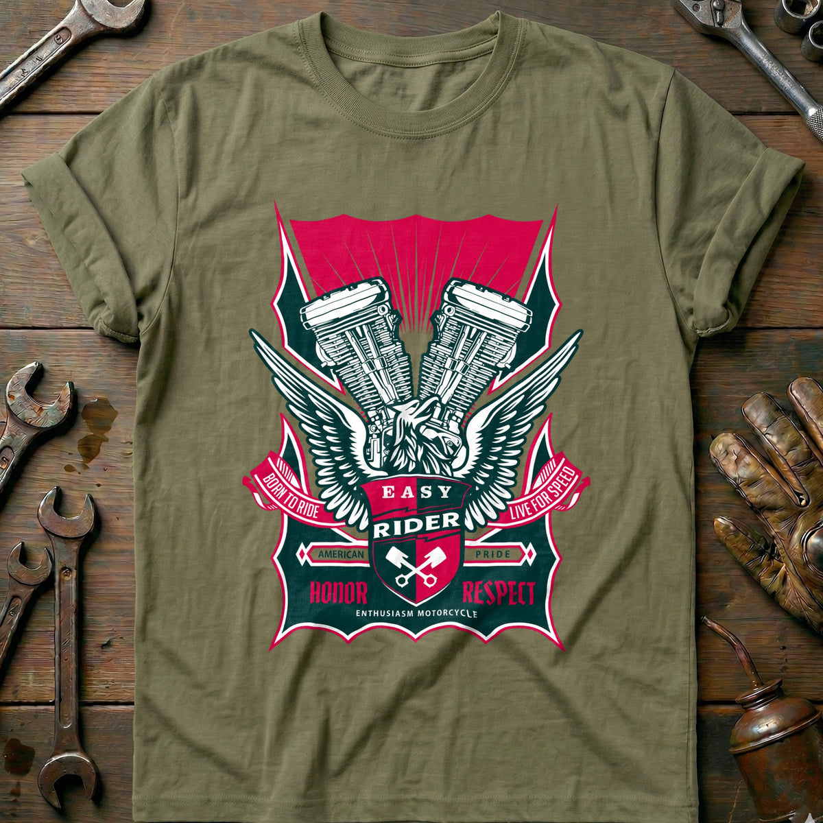 Olive - EASY RIDER 423 T Shirt