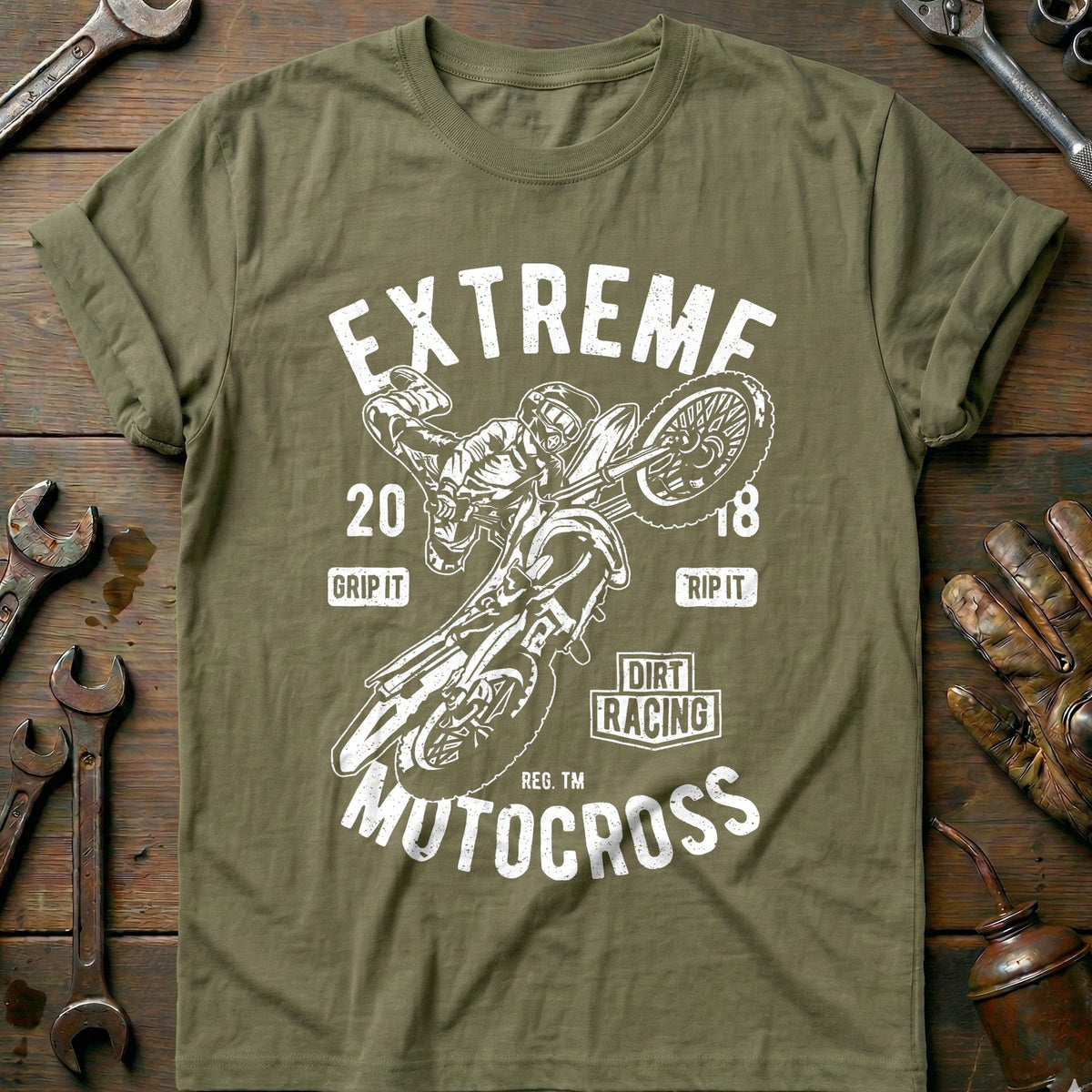 Olive - Extreme Motocross 21 T Shirt