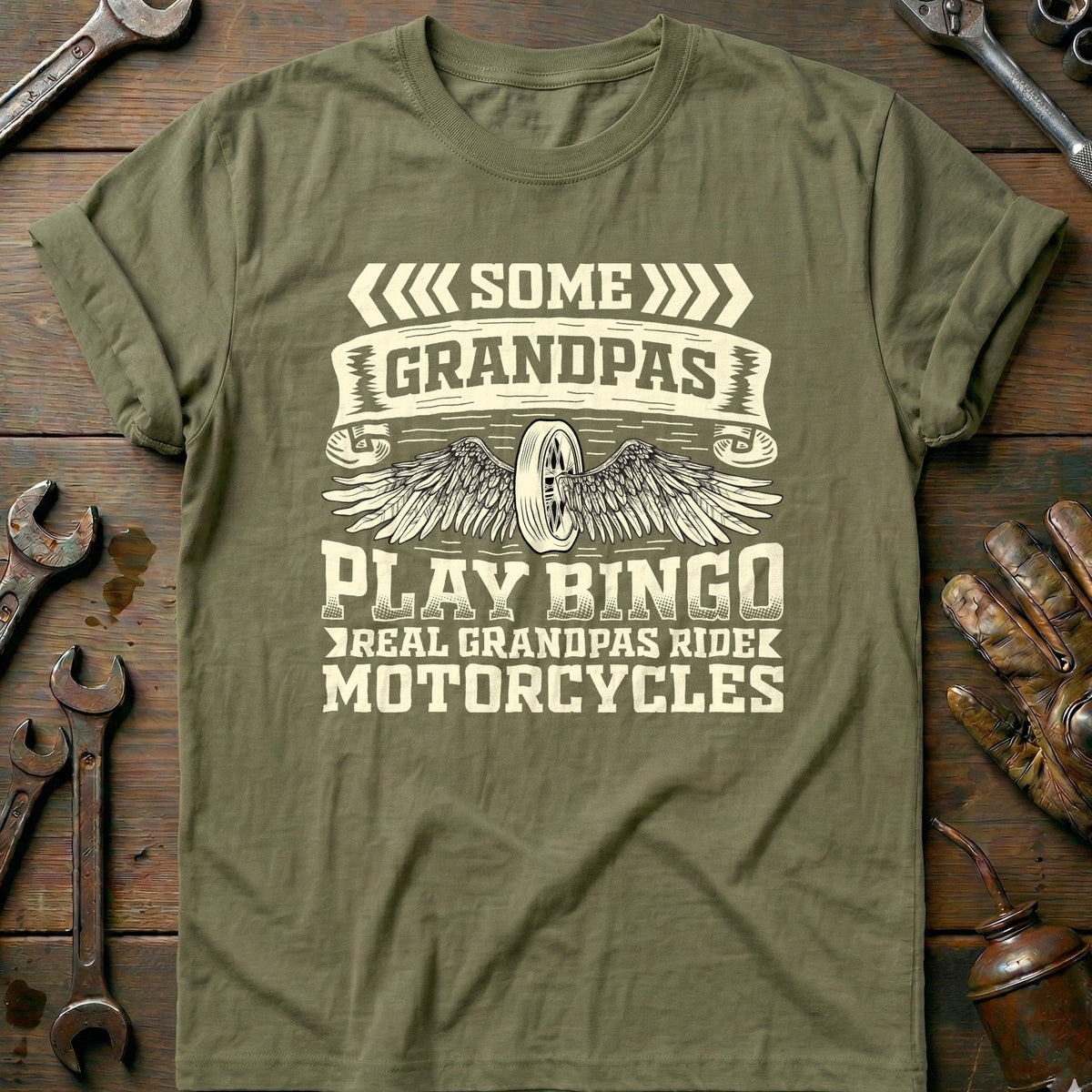 Olive - Grandpa Bingo T-Shirt