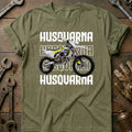 Olive - HUSQVARNA MOTOCROS WHIET 028 T Shirt