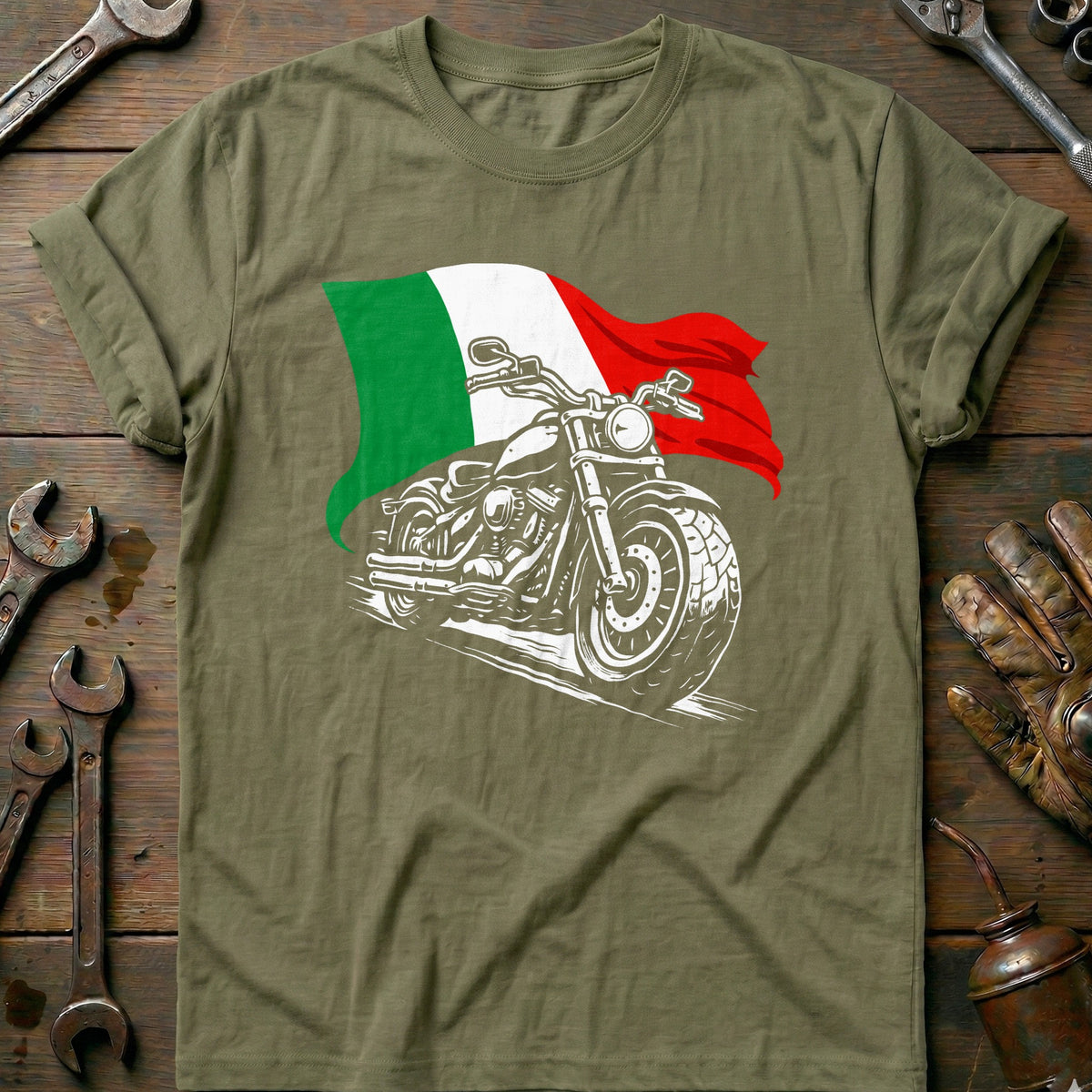 Olive - ITALY BIKER 026 T Shirt