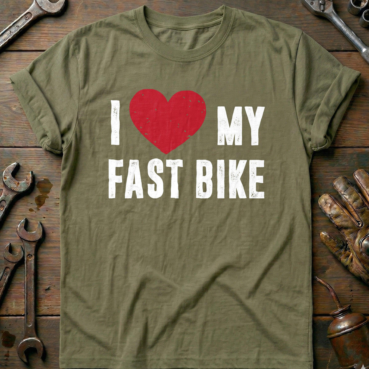 Olive - I LOVE MY FAST BIKE 028 T Shirt