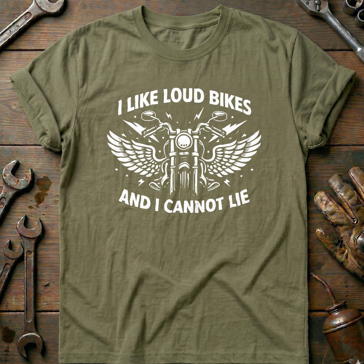 Olive - LOUD BIKES 026 T Shirt