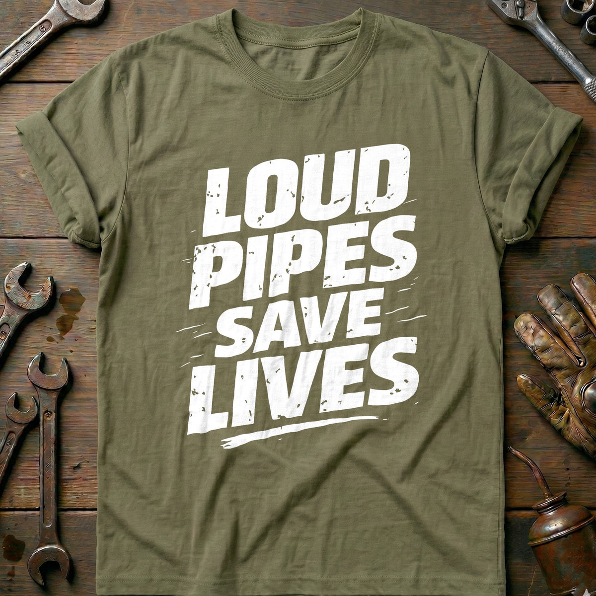 Olive - LOUD PIPES 026 T Shirt