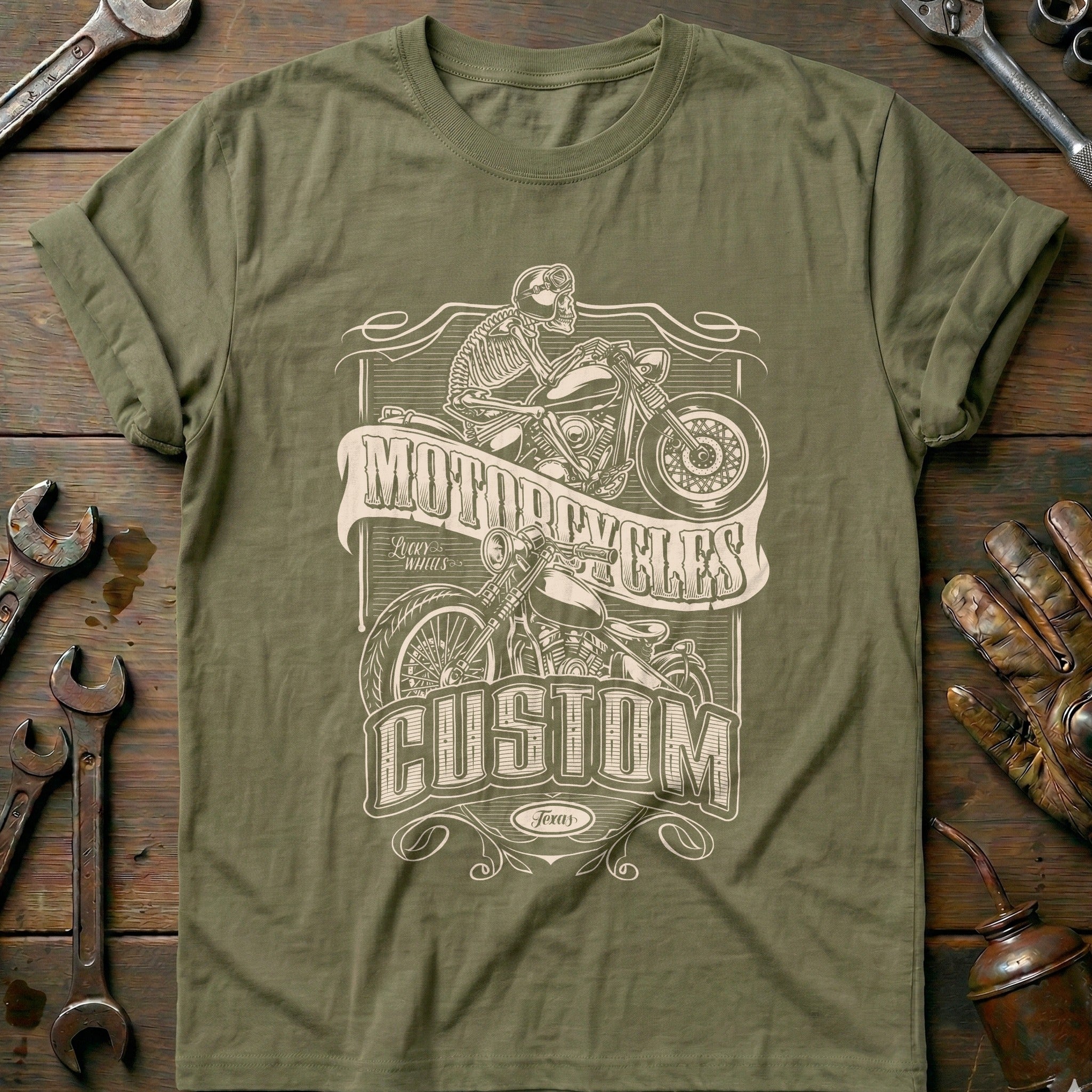 Olive - Lucky Wheels T-Shirt
