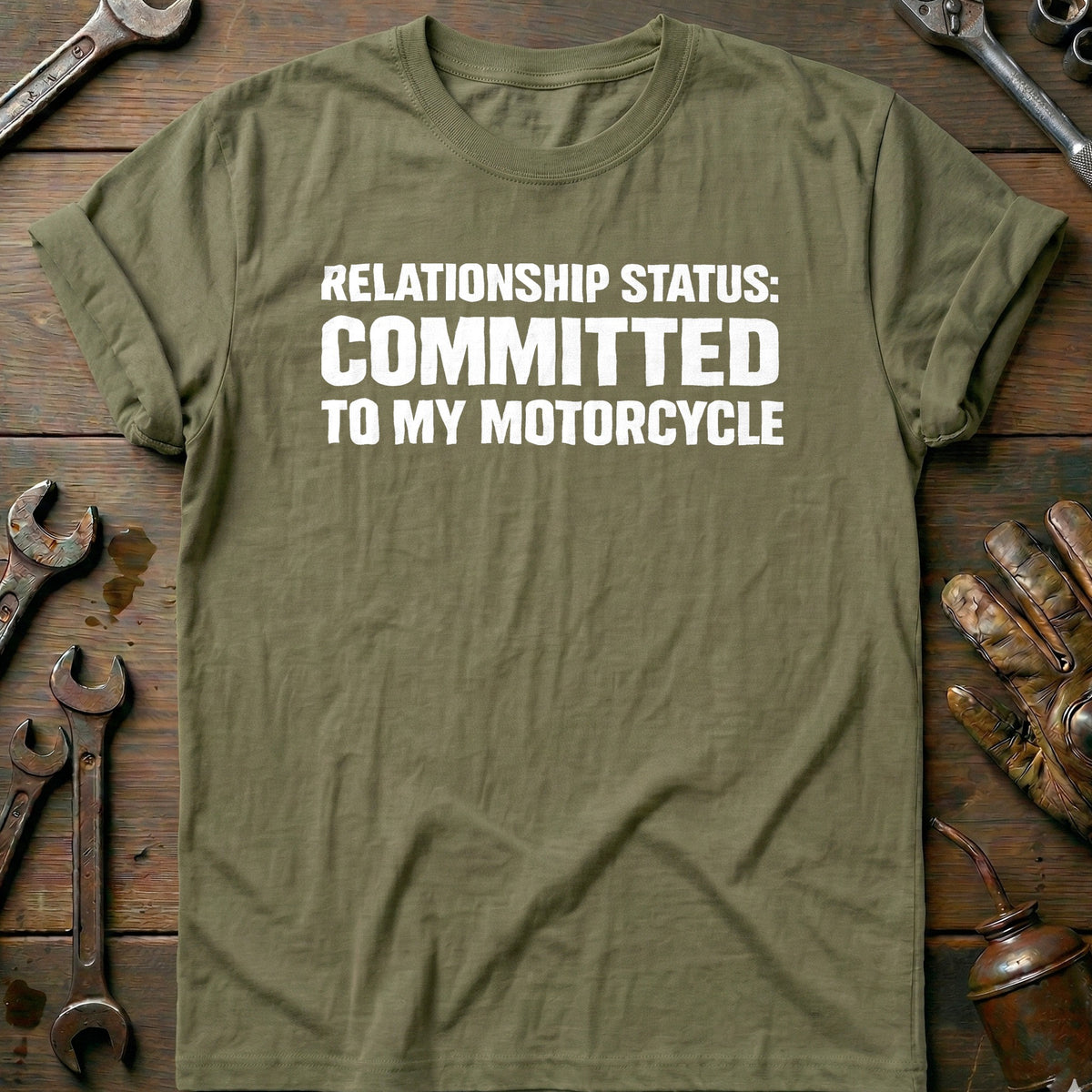 Olive - MOTORCYCLE RELATIONSHIP 026 T Shirt