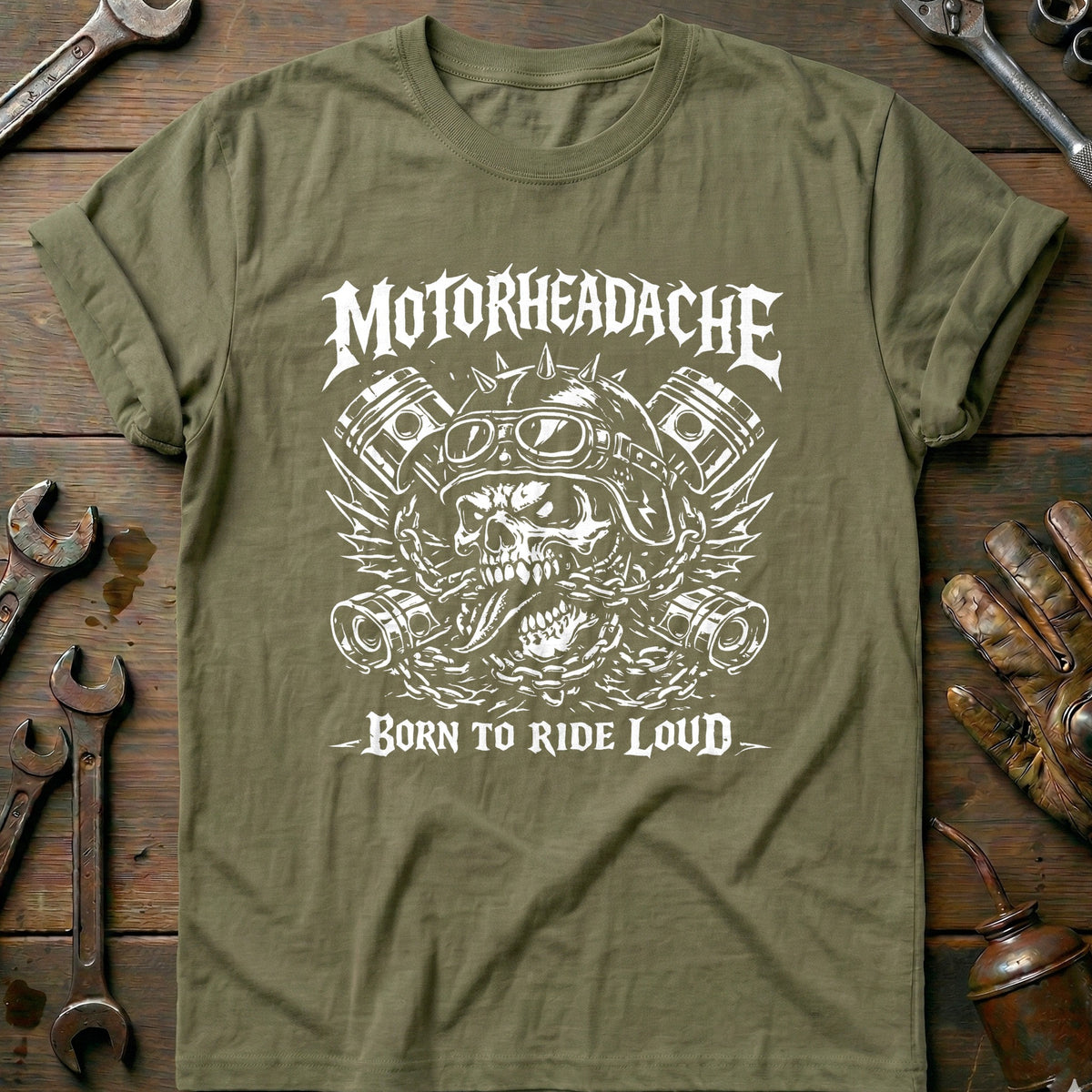 Olive - MOTORHEADACHE 026 T Shirt