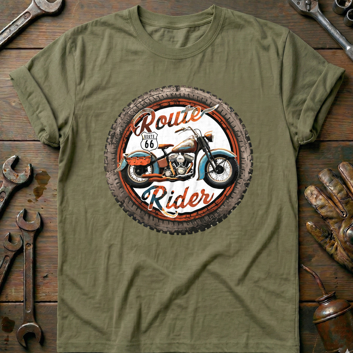 Olive - I Like My Motorcycle 24 T Shirt
