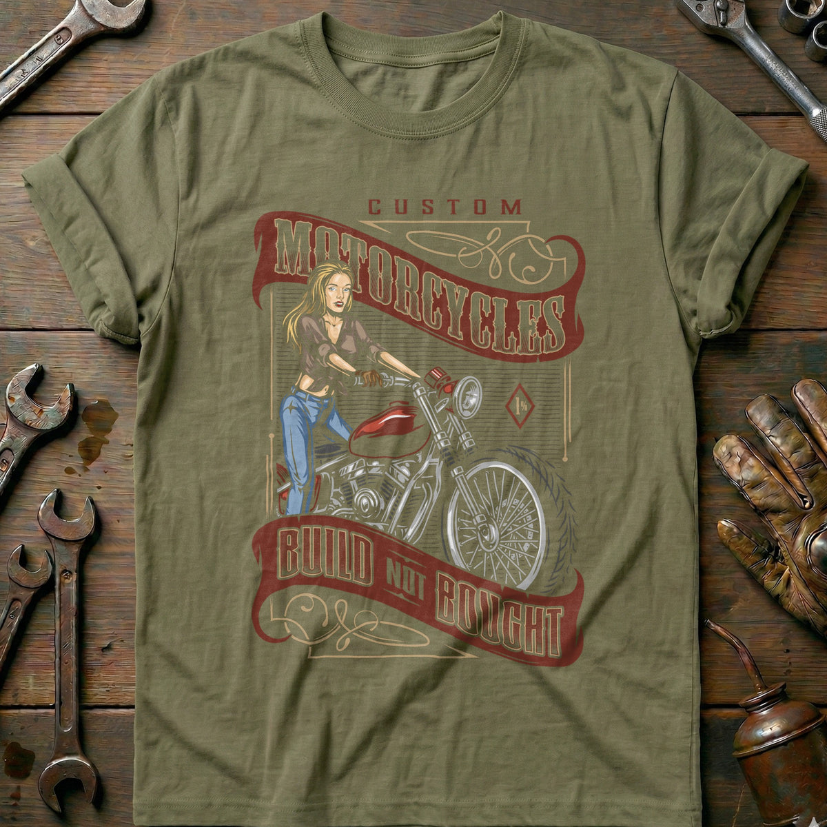 Olive - Motorcycle Rider 44 Vintage T Shirt
