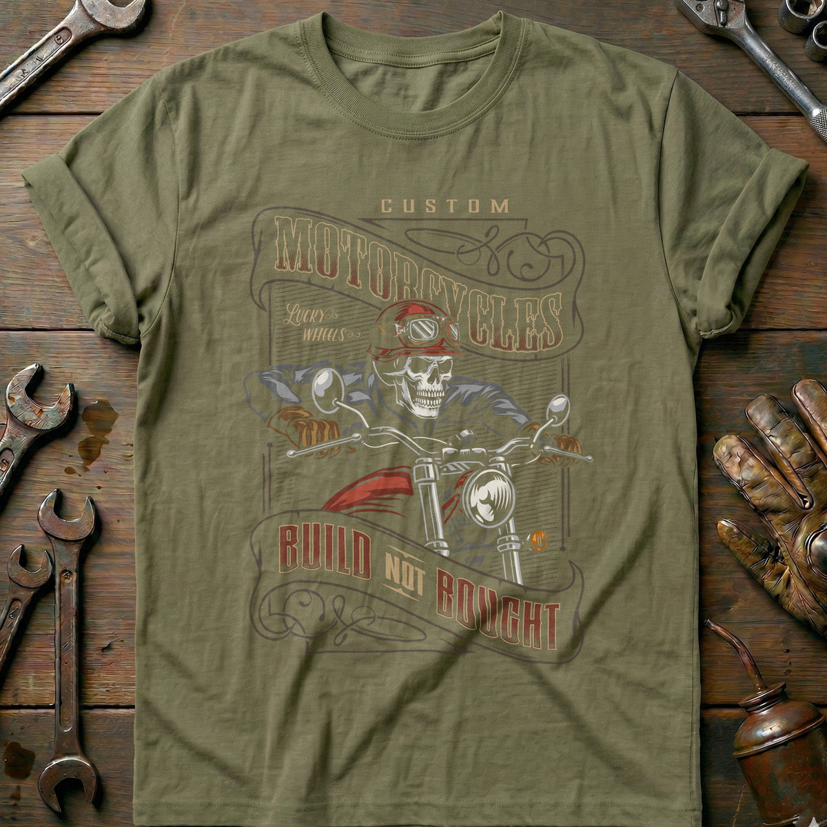 Olive - Motorcycle built vintage T Shirt