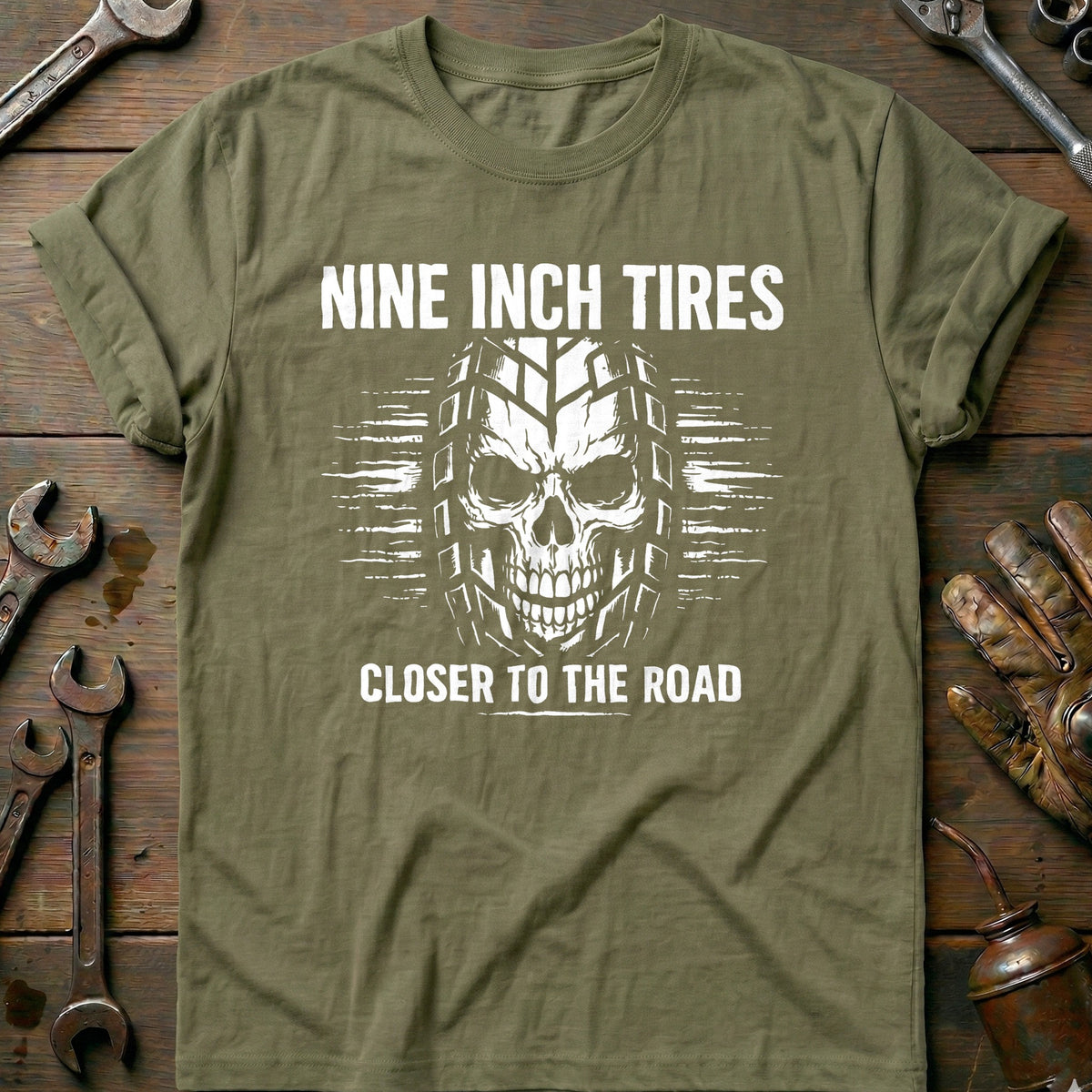 Olive - NINE INCH TIRES 026 T Shirt