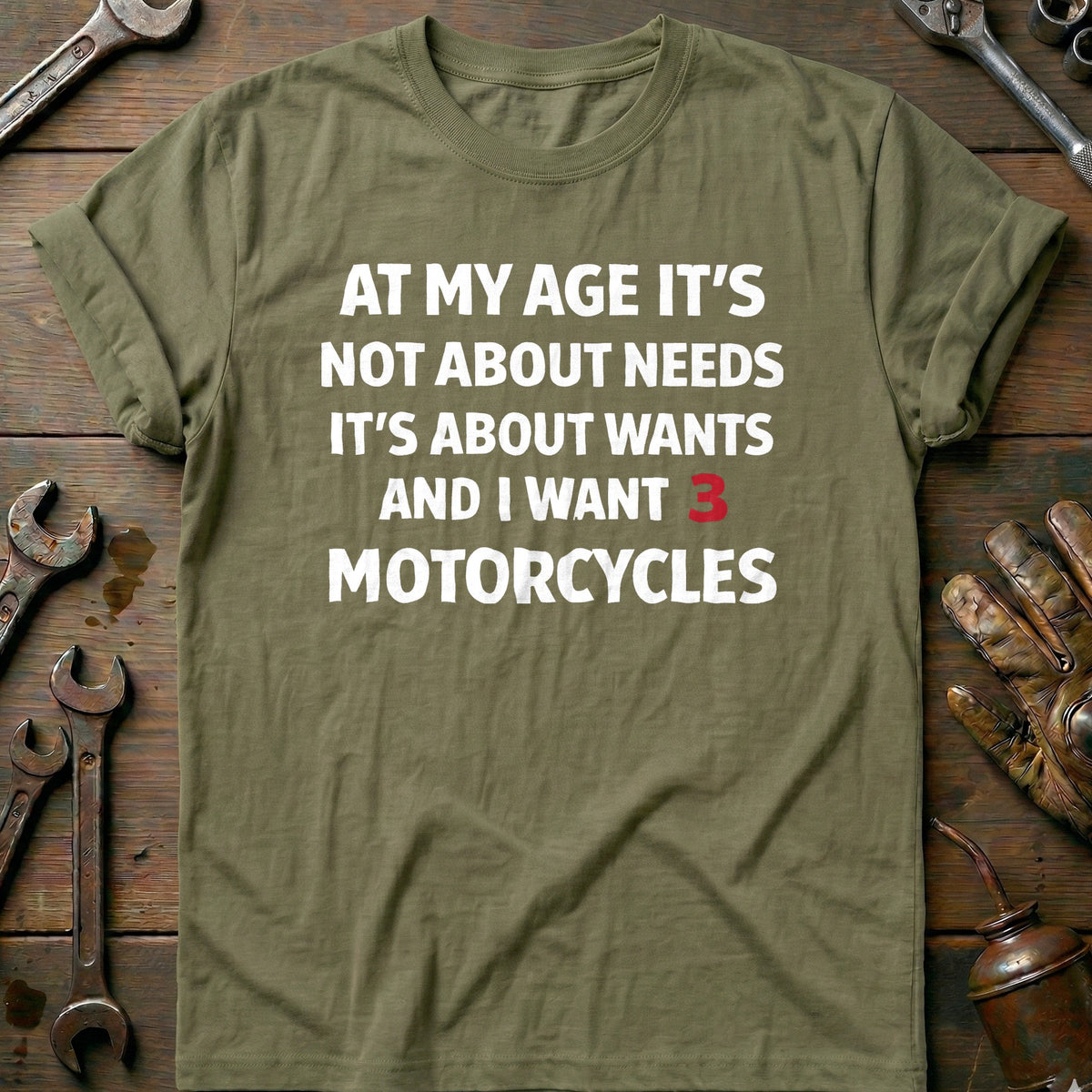 Olive - NOT ABOUT NEEDS 028 T Shirt