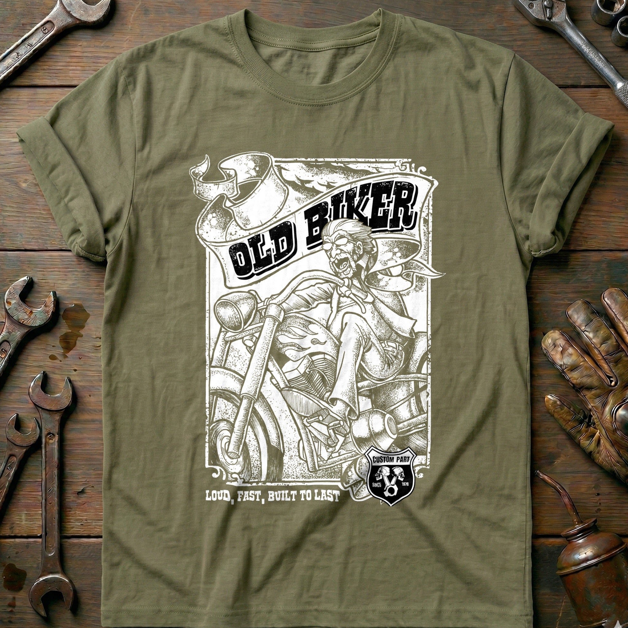 Olive - Old Biker, Loud & T-Shirt