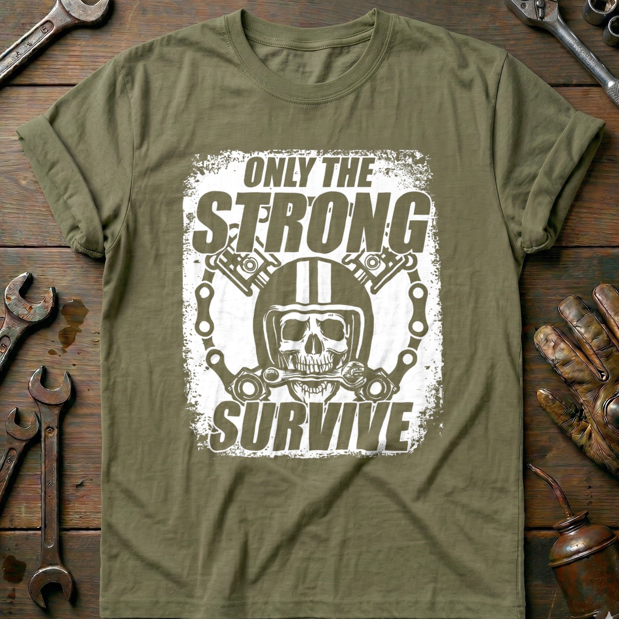 Olive - Only The Strong T-Shirt
