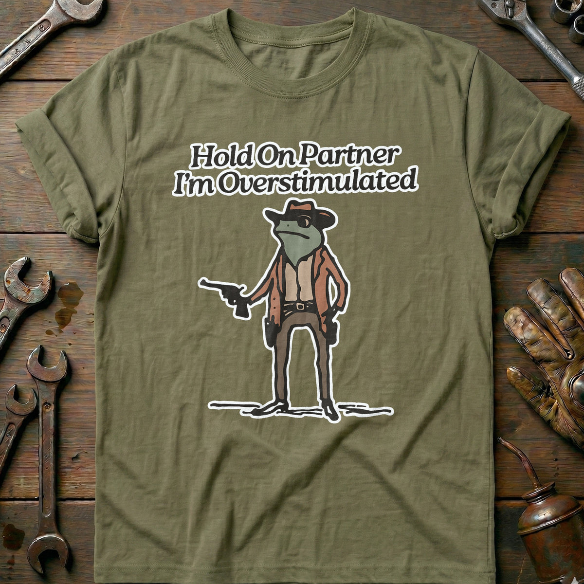 Olive - Overstimulated T-Shirt