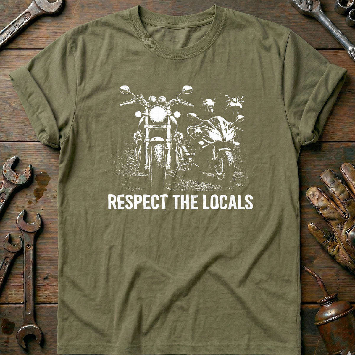 Olive - RESPECT THE LOCALS 026 T Shirt