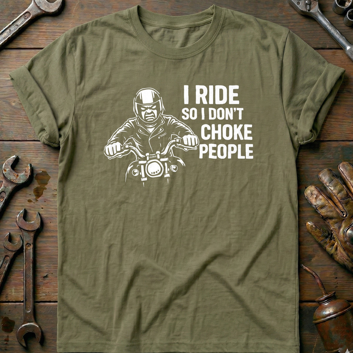 Olive - RIDE CHOKE PEOPLE 026 T Shirt