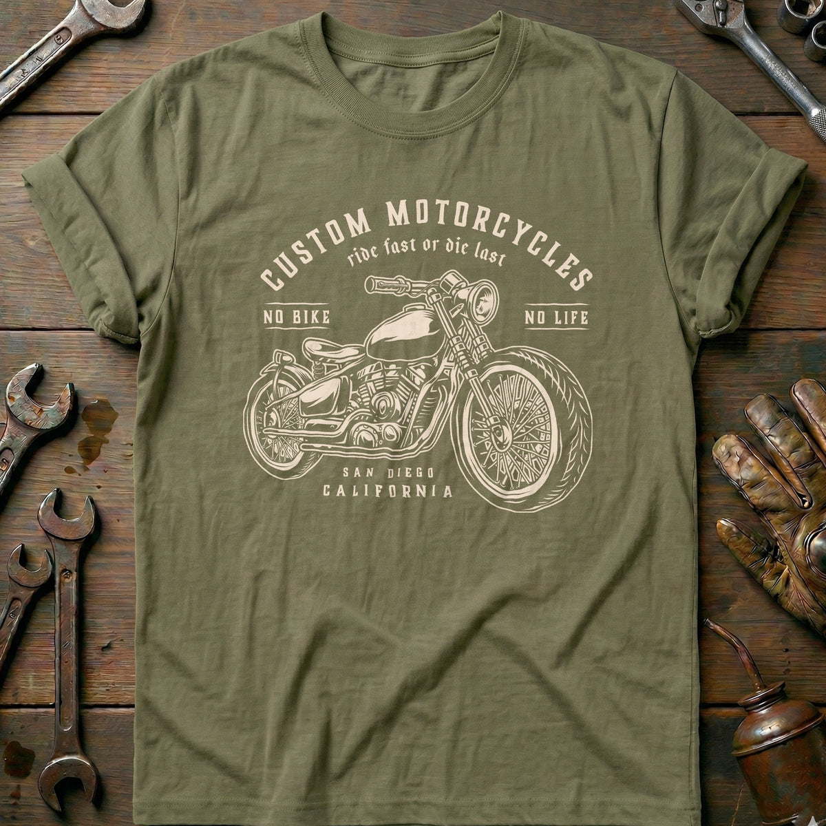 Olive - Ride Fast Die T-Shirt