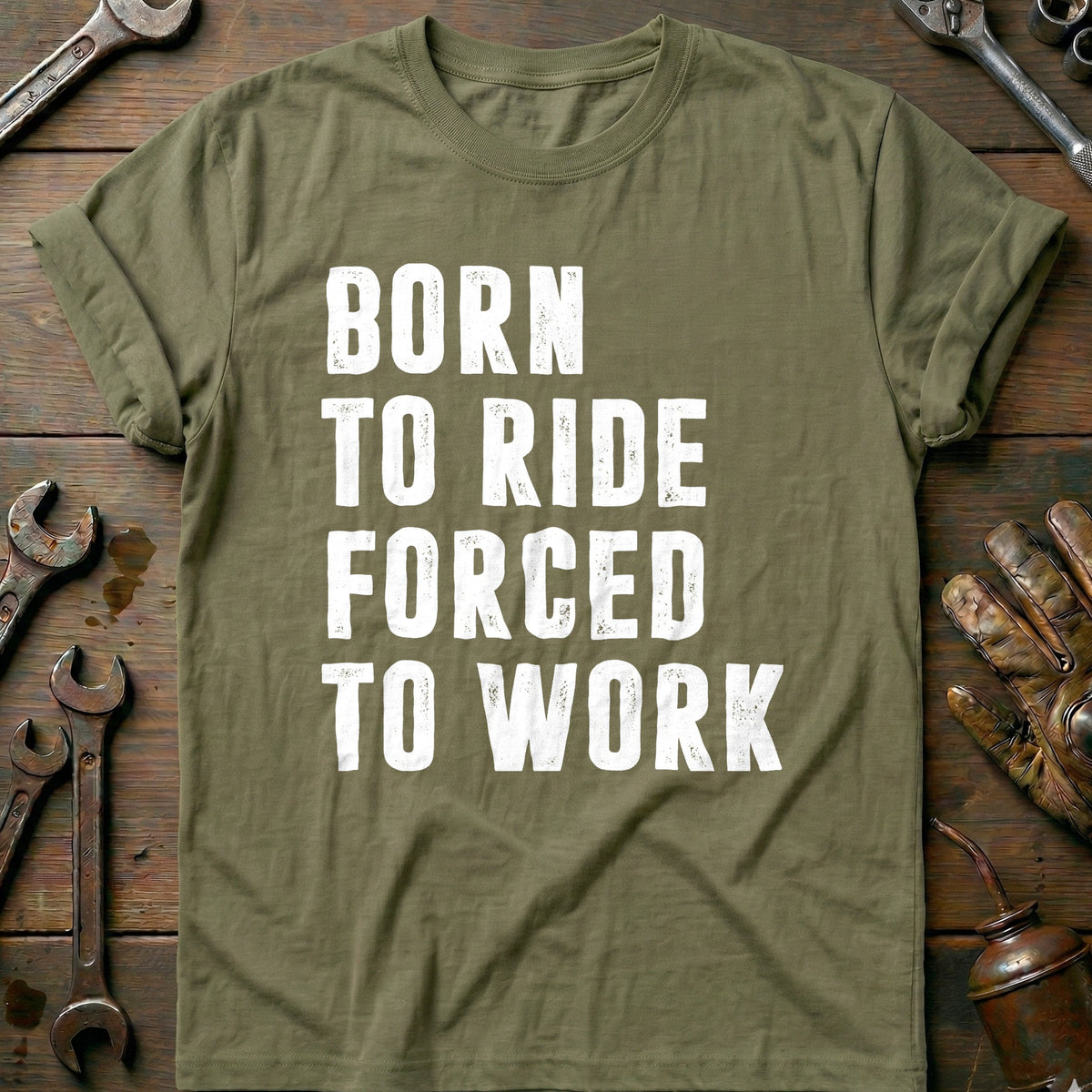 Olive - RIDE WORK 026 T Shirt