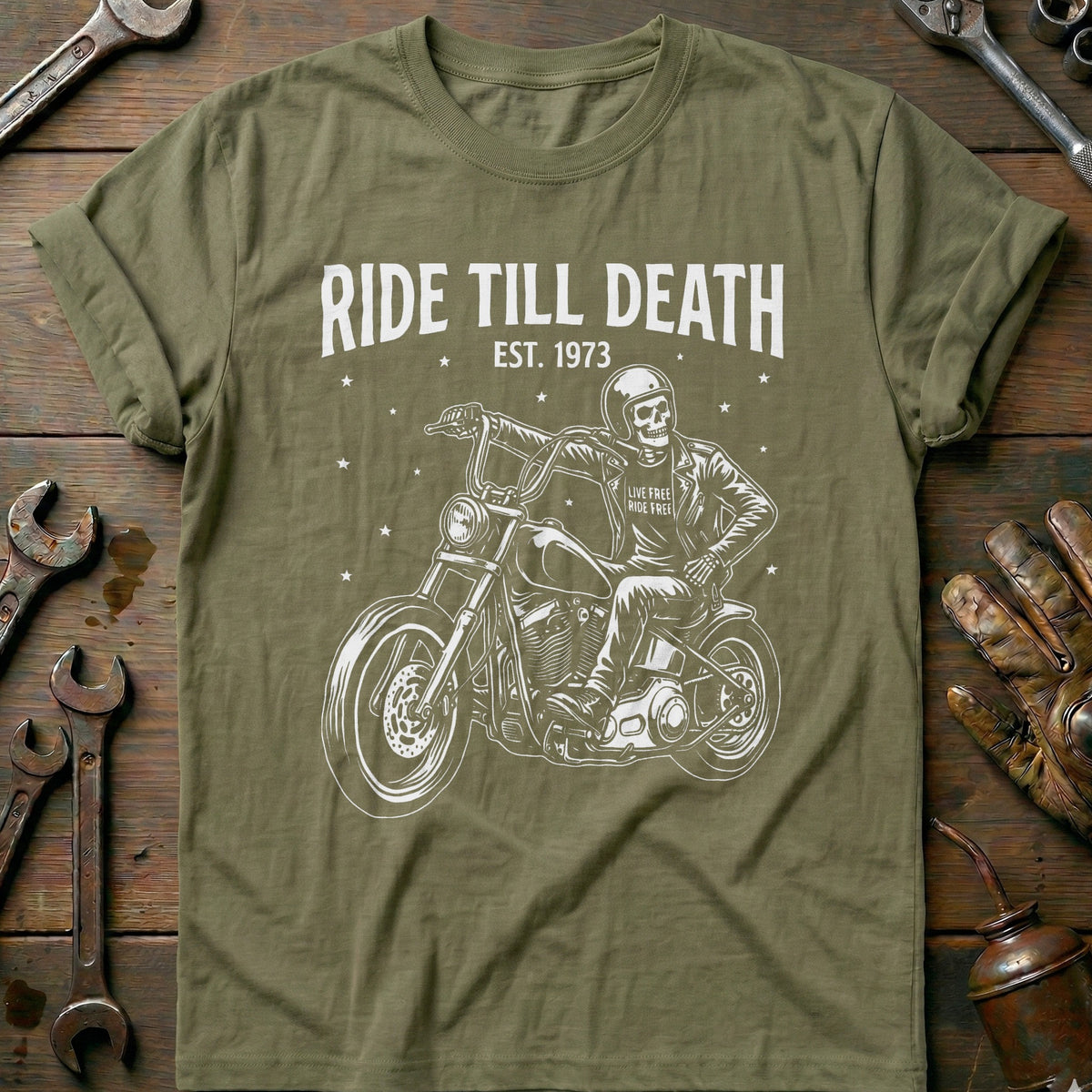 Olive - Ride Till Death 12 T Shirt