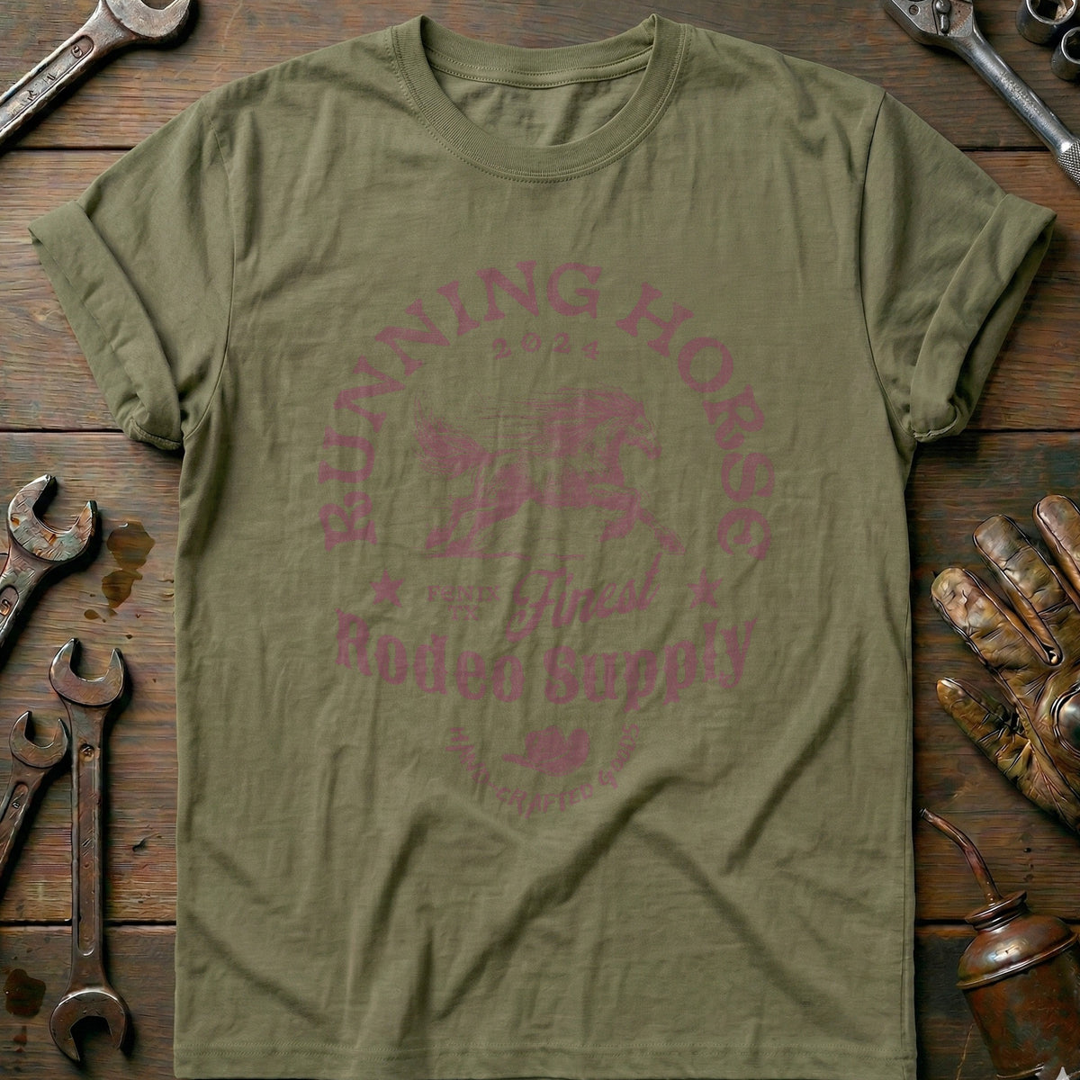 Olive - Running Horse - T-Shirt