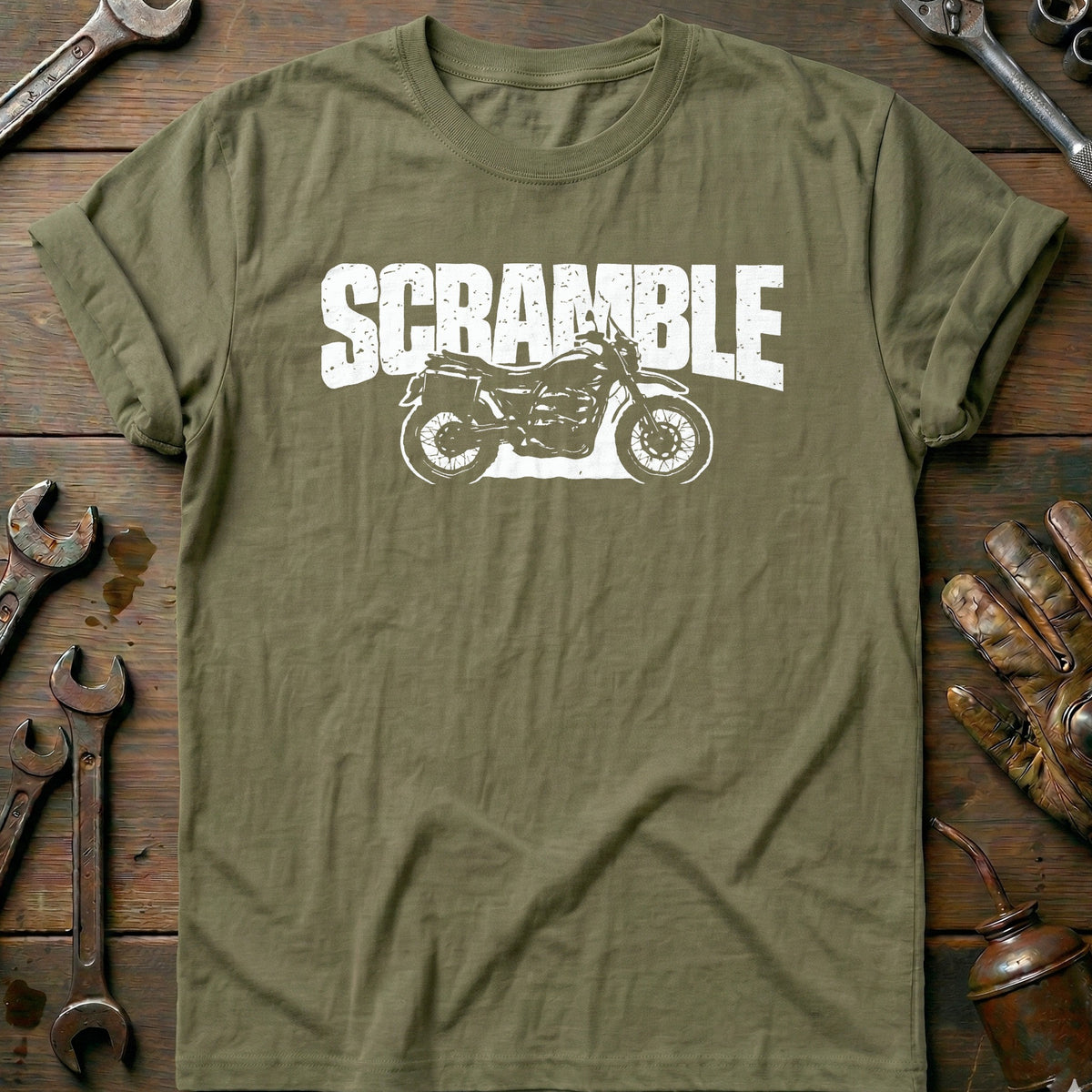 Olive - SCAMBLE MOTORCYCLE 026 T Shirt
